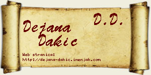 Dejana Dakić vizit kartica